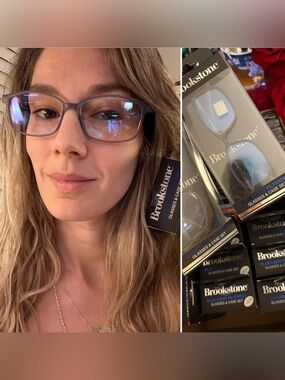 Brookstone Translucent Gray Blue Light Blocking Glasses